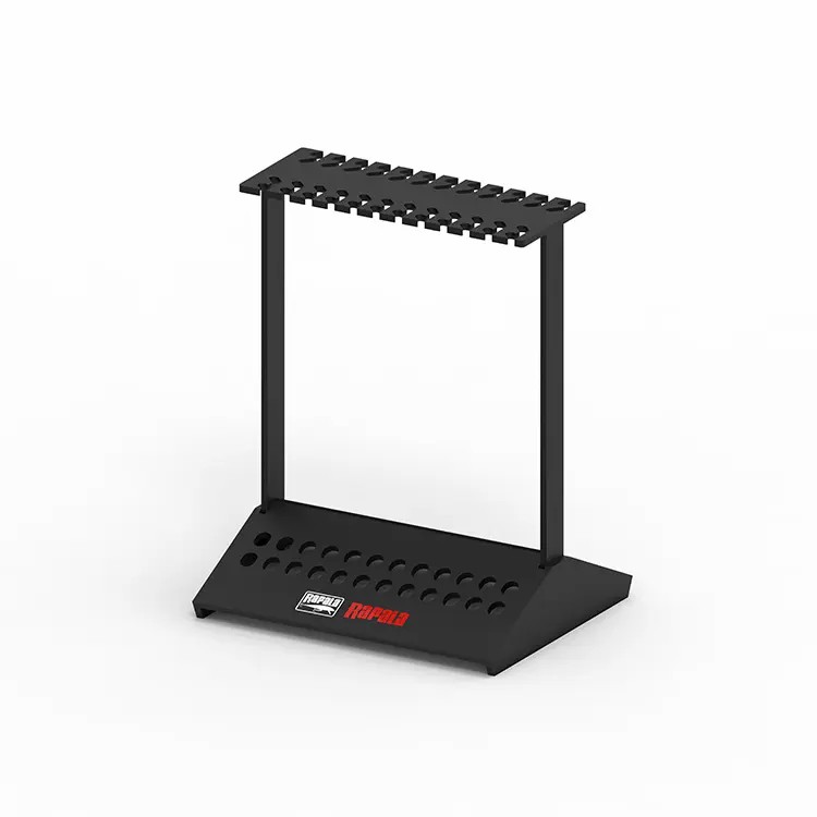 Custom 2-way Retail Fishig Rod Display Holders Fishing Rod Display Rack 