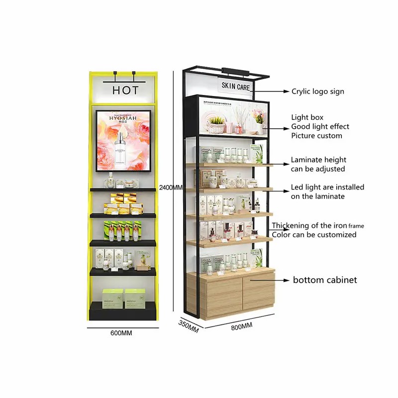 Nail Polish Salon Soap Beauty Cosmetic Retail Fragrance Display Shelf