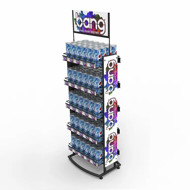 Creative Simple Wine Beer Can Coke Display 5 Tiered Cola Display Racks