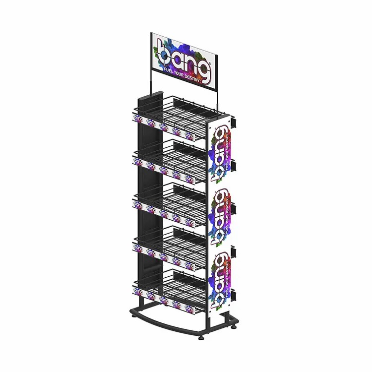 Creative Simple Wine Beer Can Coke Display 5 Tiered Cola Display Racks