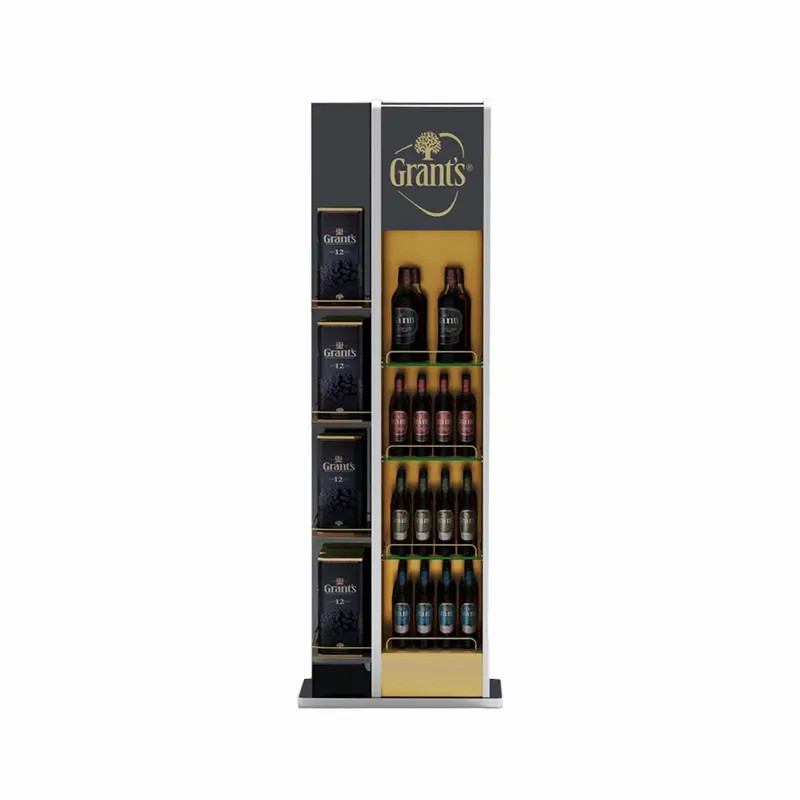 4-step Cocktail Spirit Liquor Bottle Display Commercial Liquor Shelves