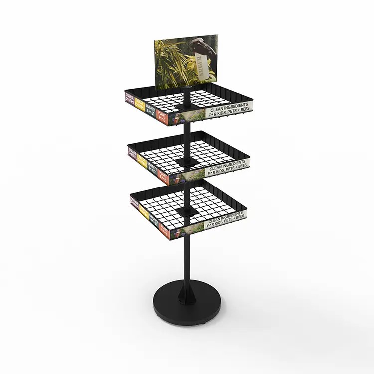 3-Tier Retail Metal Display Fixture Dog Treat Store Ingredients for Pet Store 