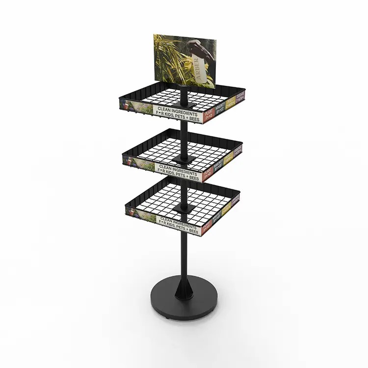 3-Tier Retail Metal Display Fixture Dog Treat Store Ingredients for Pet Store 