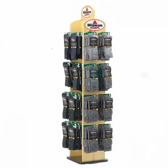 Creative White Wood Happy Socks Display Stand Tree Shape Floor