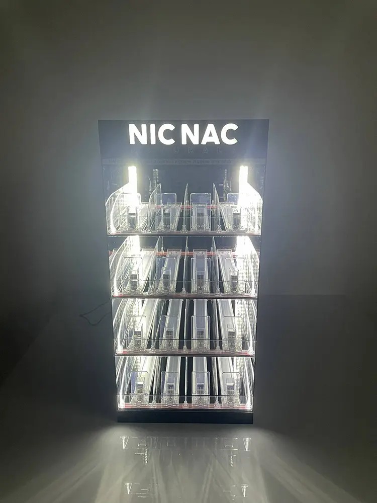 Custom Acrylic Perspex Led Lighting Cigarette Retail Store Display
