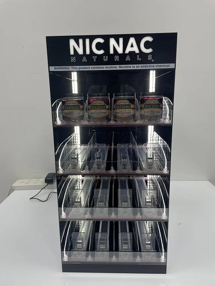Custom Acrylic Perspex Led Lighting Cigarette Retail Store Display