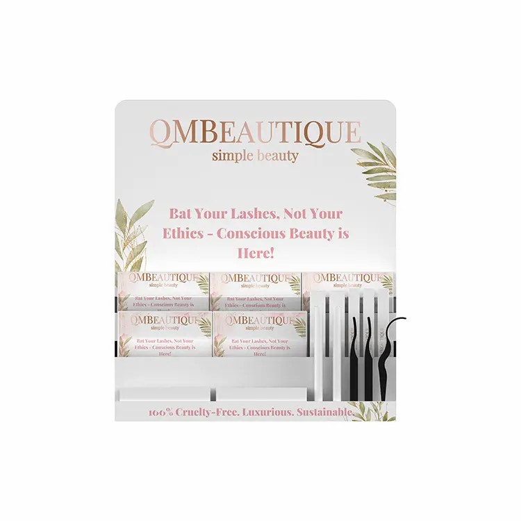3 Tier Acrylic Beauty Store Lash Countertop Display Stand