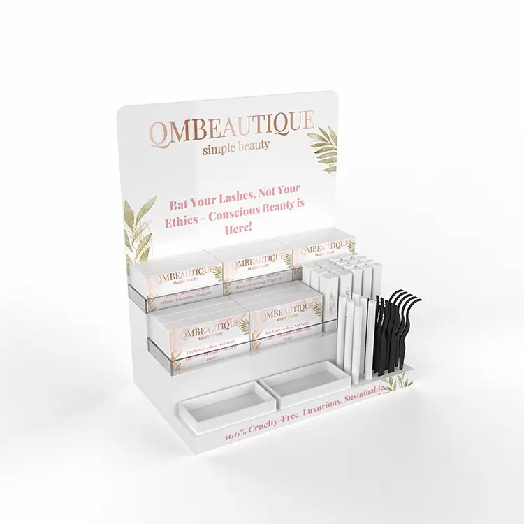 3 Tier Acrylic Beauty Store Lash Countertop Display Stand